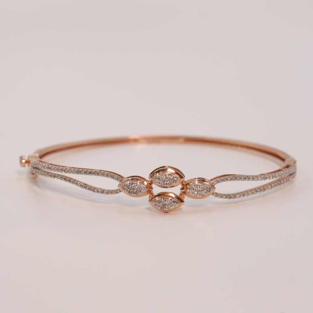 Luxurious Rose Gold Diamond Bracelet