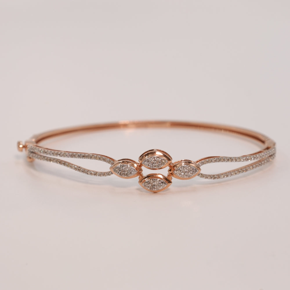 Luxurious Rose Gold Diamond Bracelet