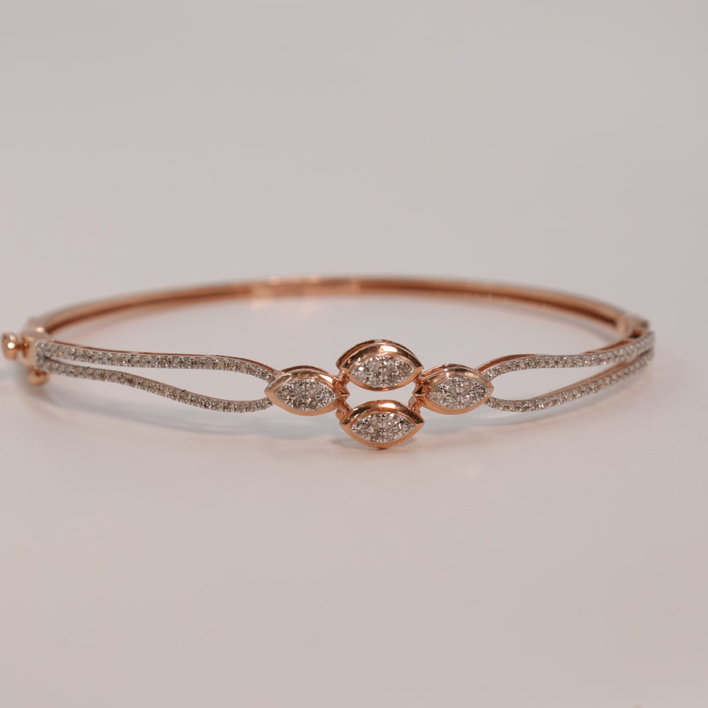 Luxurious Rose Gold Diamond Bracelet