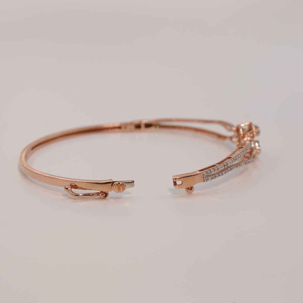 Luxurious Rose Gold Diamond Bracelet