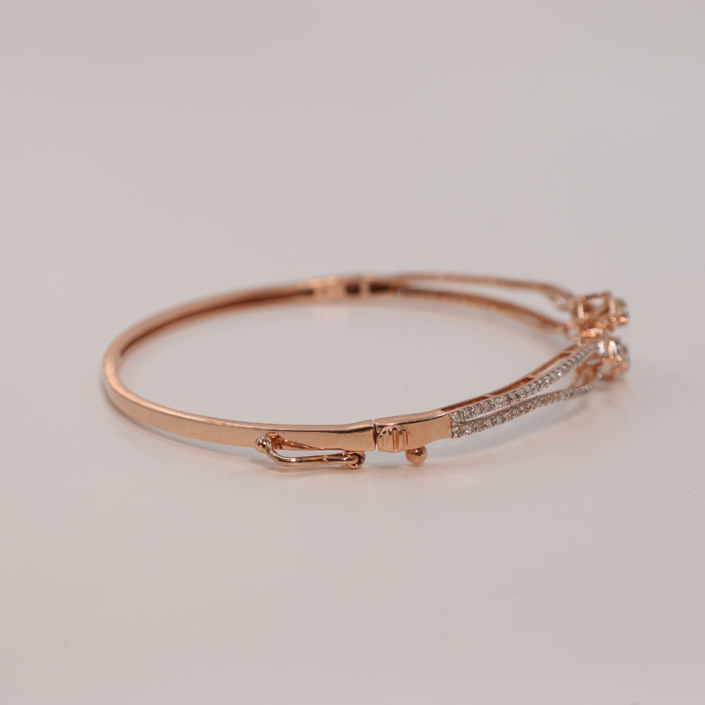 Luxurious Rose Gold Diamond Bracelet
