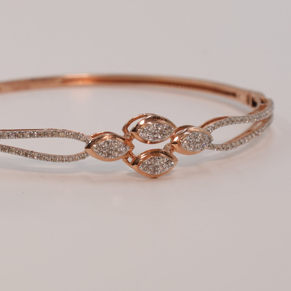 Luxurious Rose Gold Diamond Bracelet