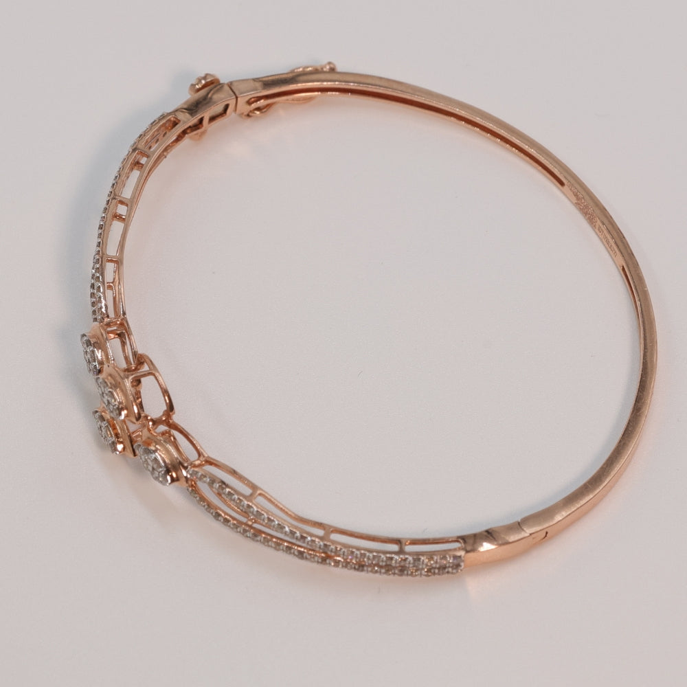 Luxurious Rose Gold Diamond Bracelet