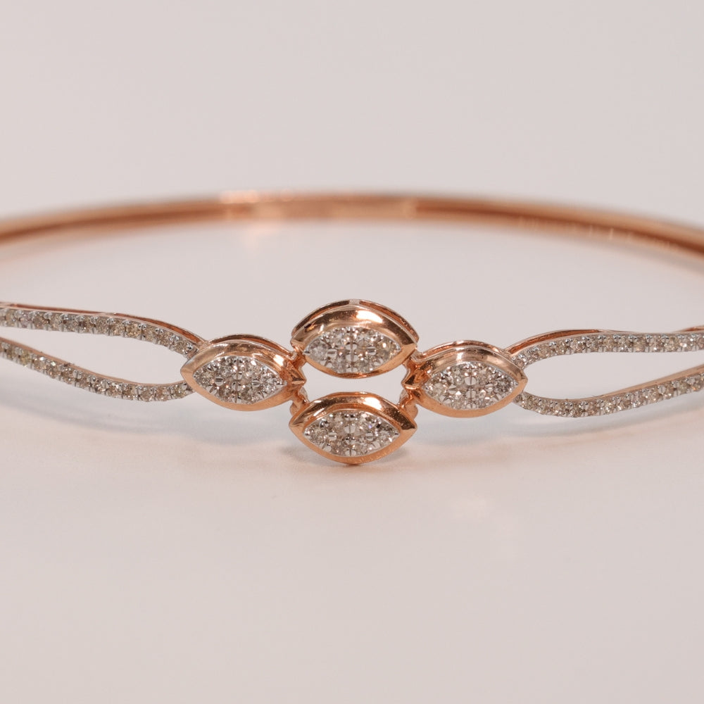 Luxurious Rose Gold Diamond Bracelet