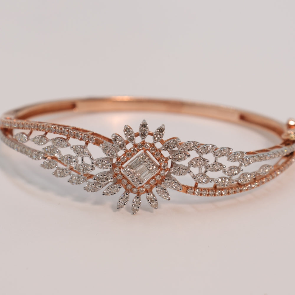 Delicate Floral Diamond Bracelet
