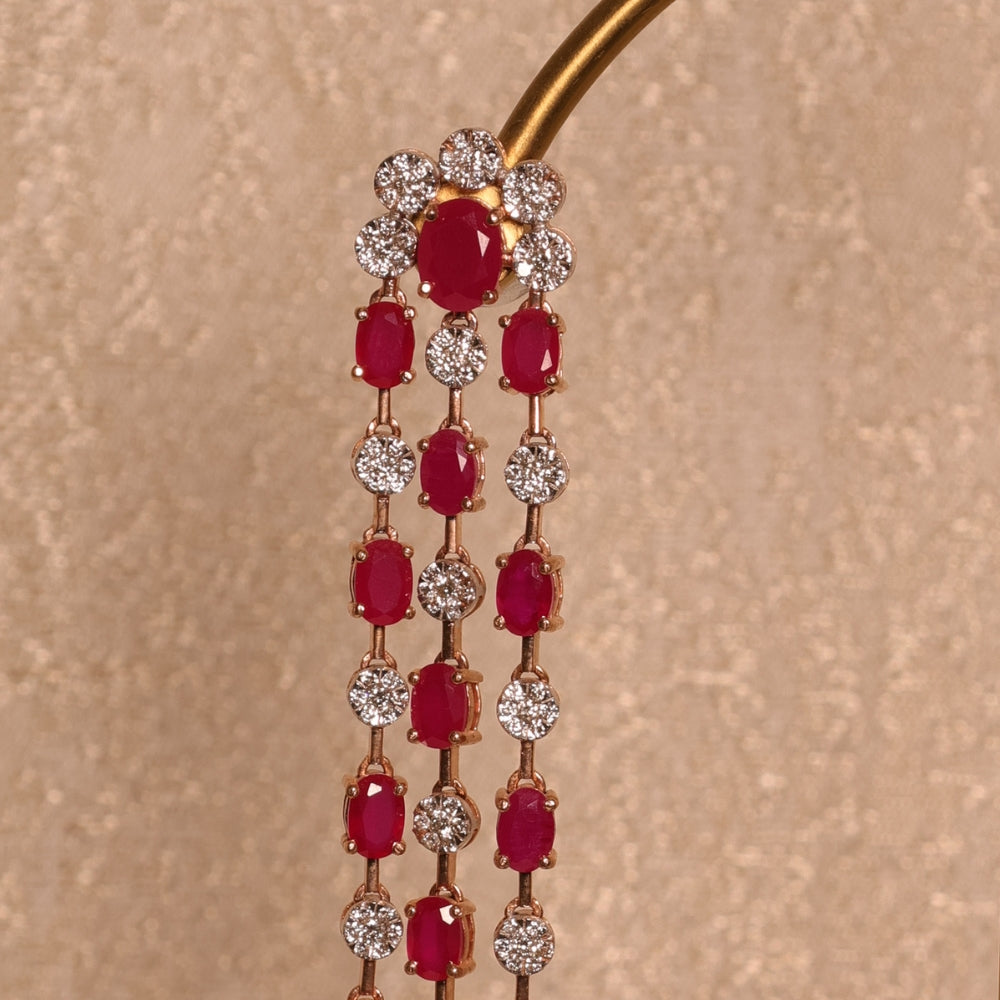 Timeless Ruby and Diamond Drop Earrings