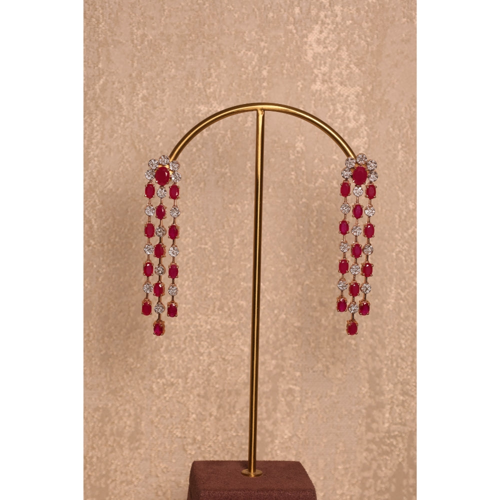Timeless Ruby and Diamond Drop Earrings