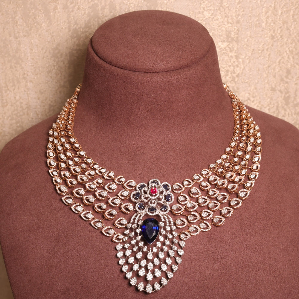 Timeless Diamond and Ruby Necklace Set