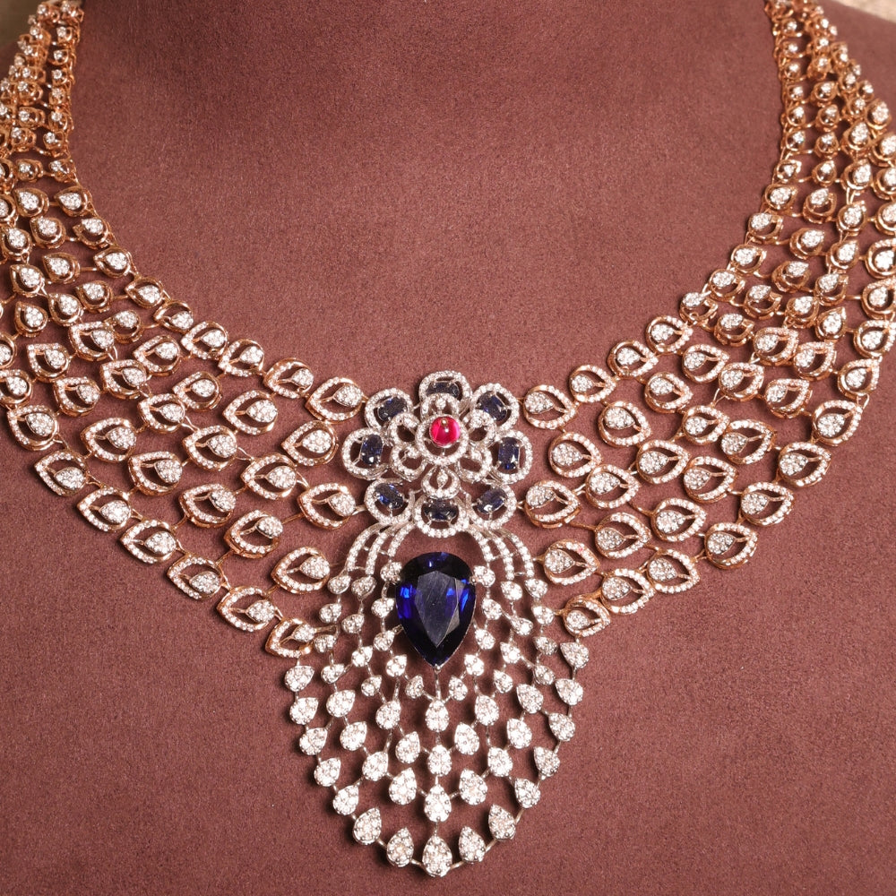 Timeless Diamond and Ruby Necklace Set