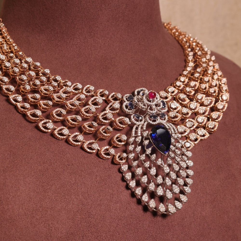 Timeless Diamond and Ruby Necklace Set