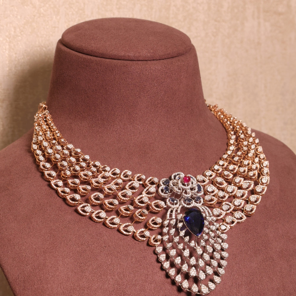 Timeless Diamond and Ruby Necklace Set