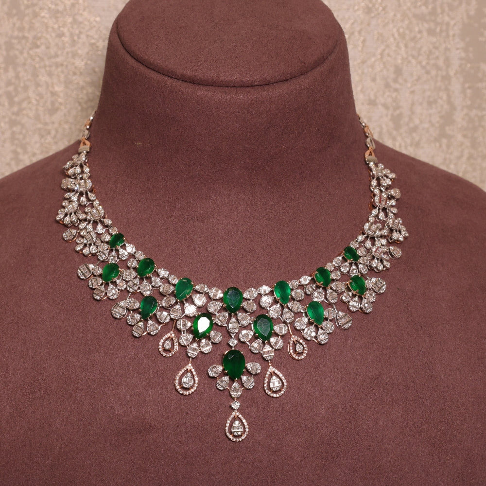 Timeless Emerald and Diamond Necklace Set
