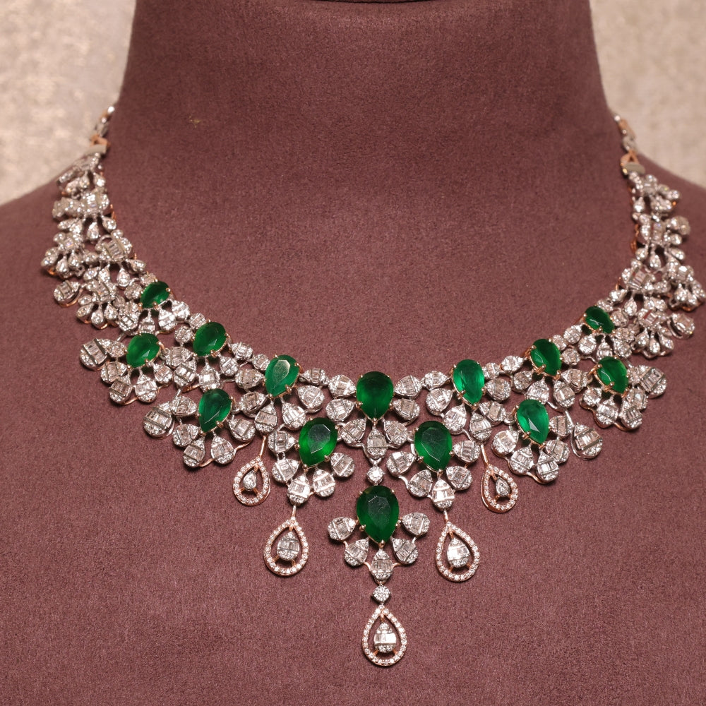 Timeless Emerald and Diamond Necklace Set
