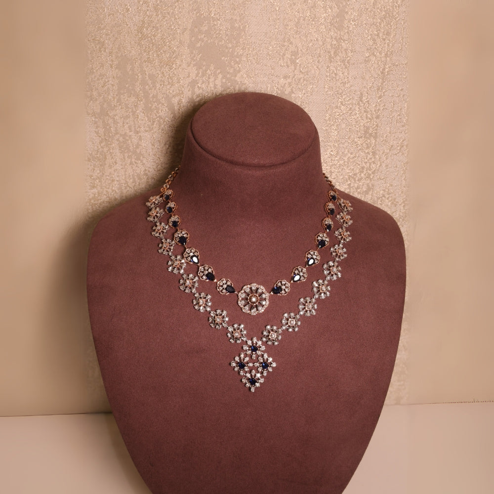 Timeless Diamond and Sapphire Necklace Set