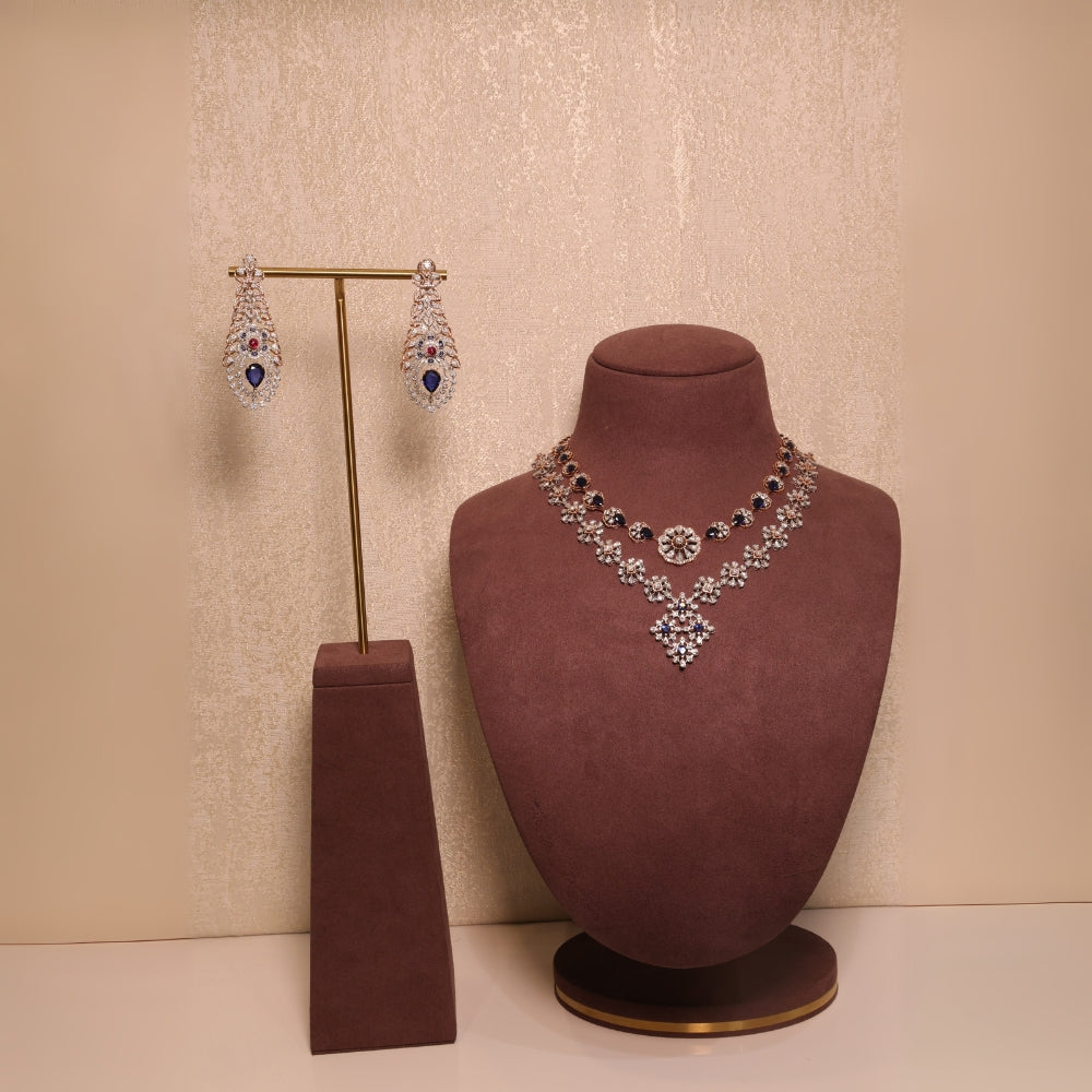 Timeless Diamond and Sapphire Necklace Set