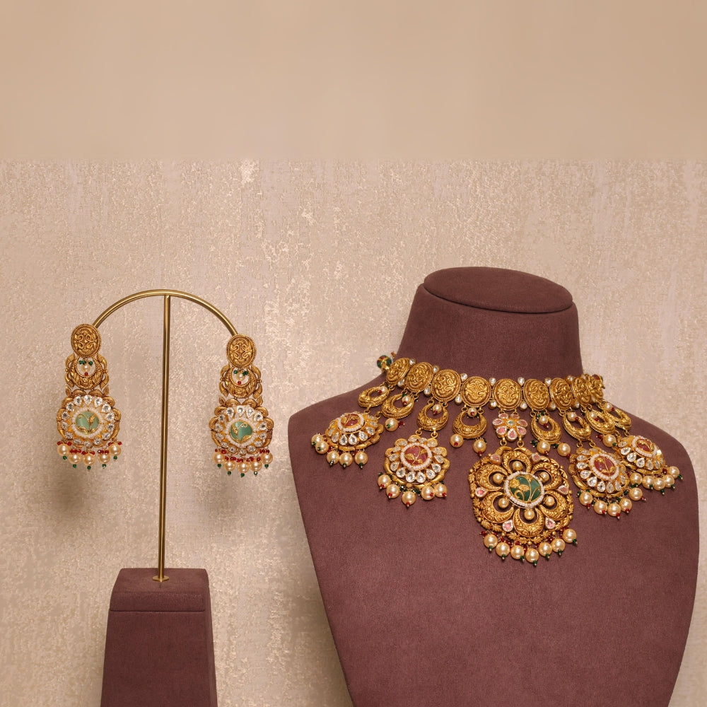 Timeless Multi-Stone Choker Necklace Set