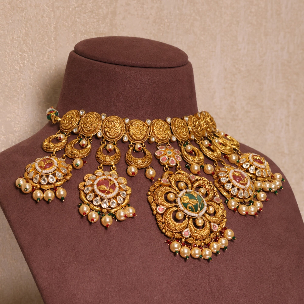 Timeless Multi-Stone Choker Necklace Set