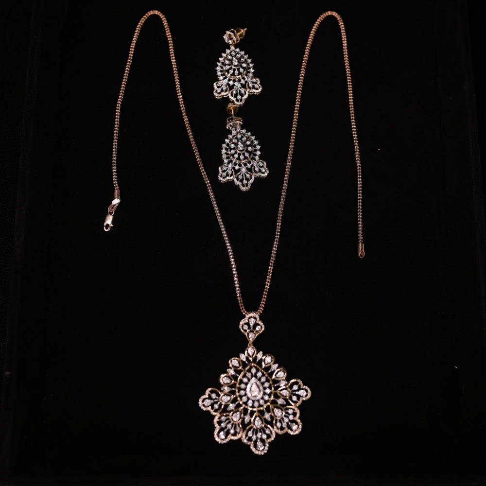 Elegant Diamond Pendant Set