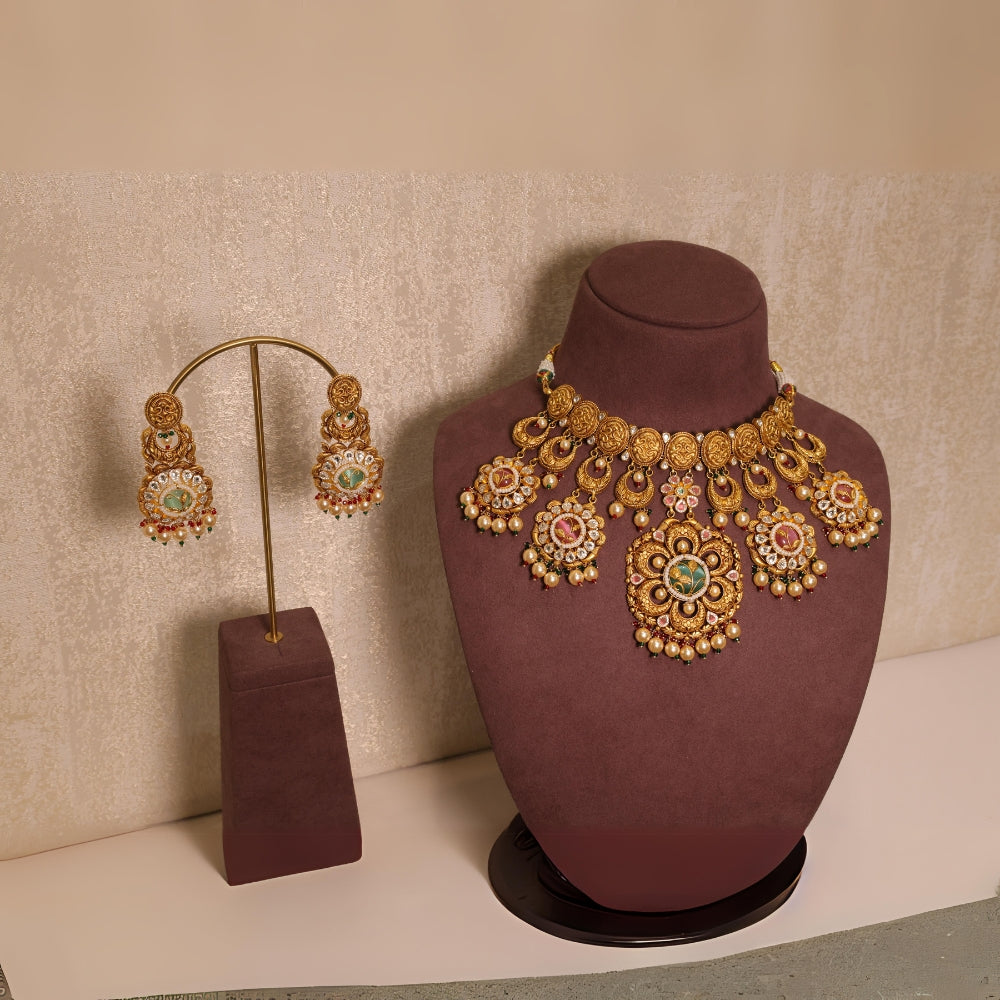 Timeless Multi-Stone Choker Necklace Set