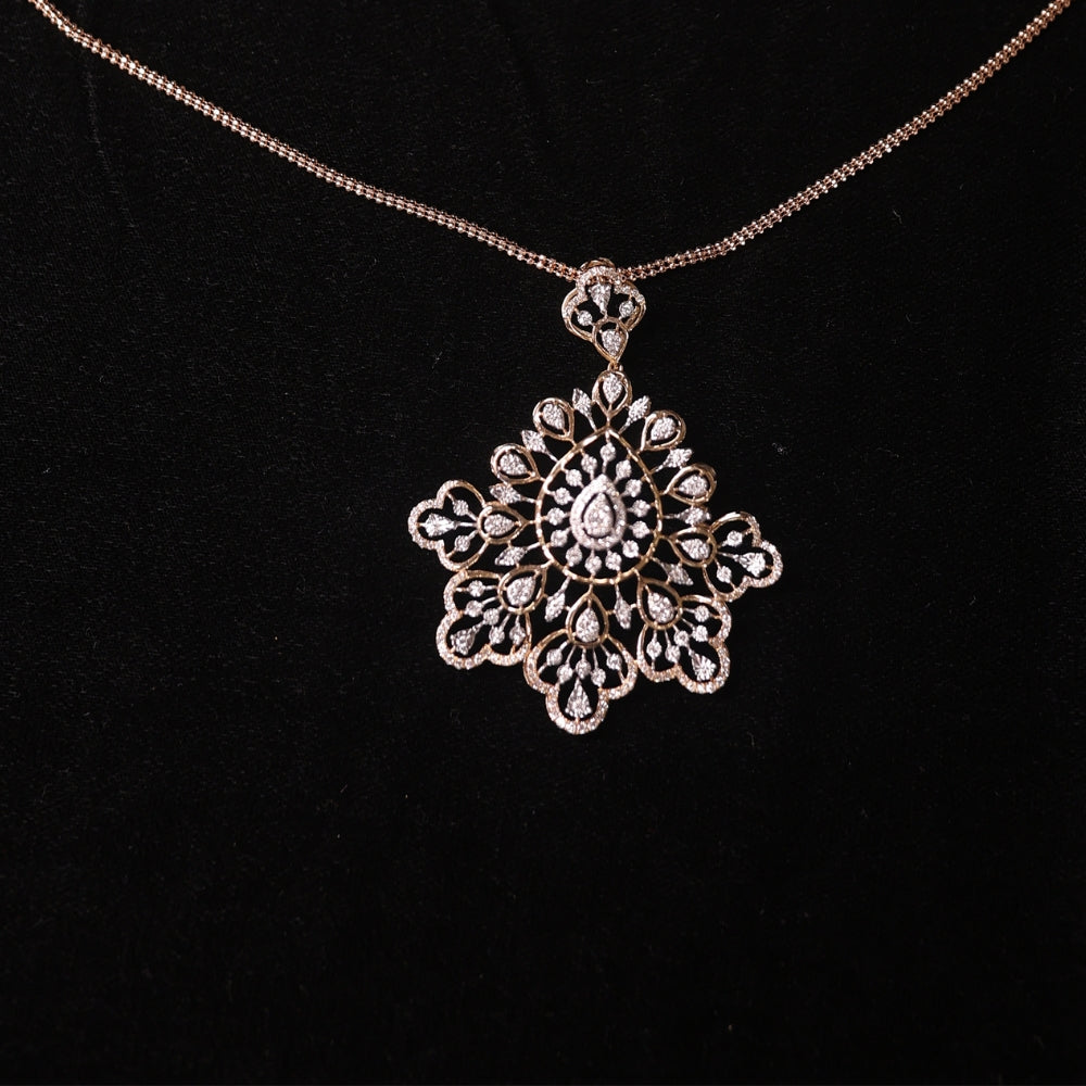 Elegant Diamond Pendant Set