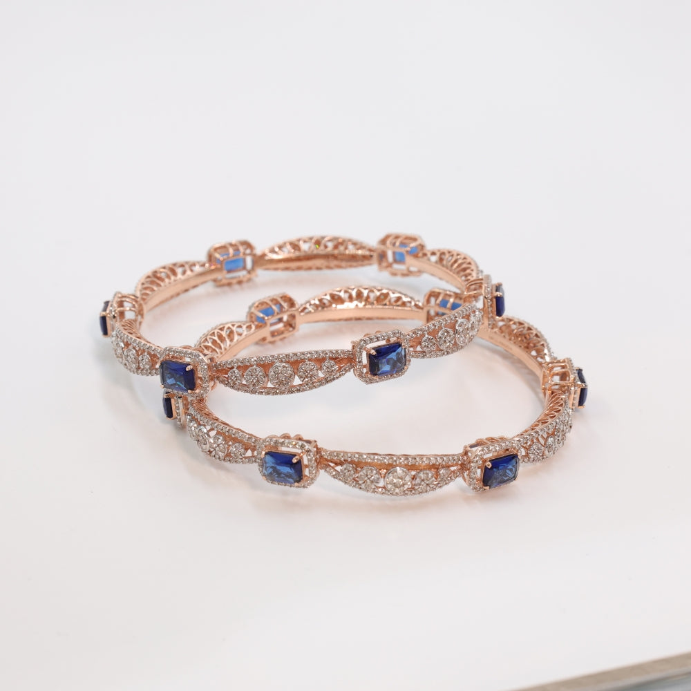 Timeless Blue Stone Bangle Set