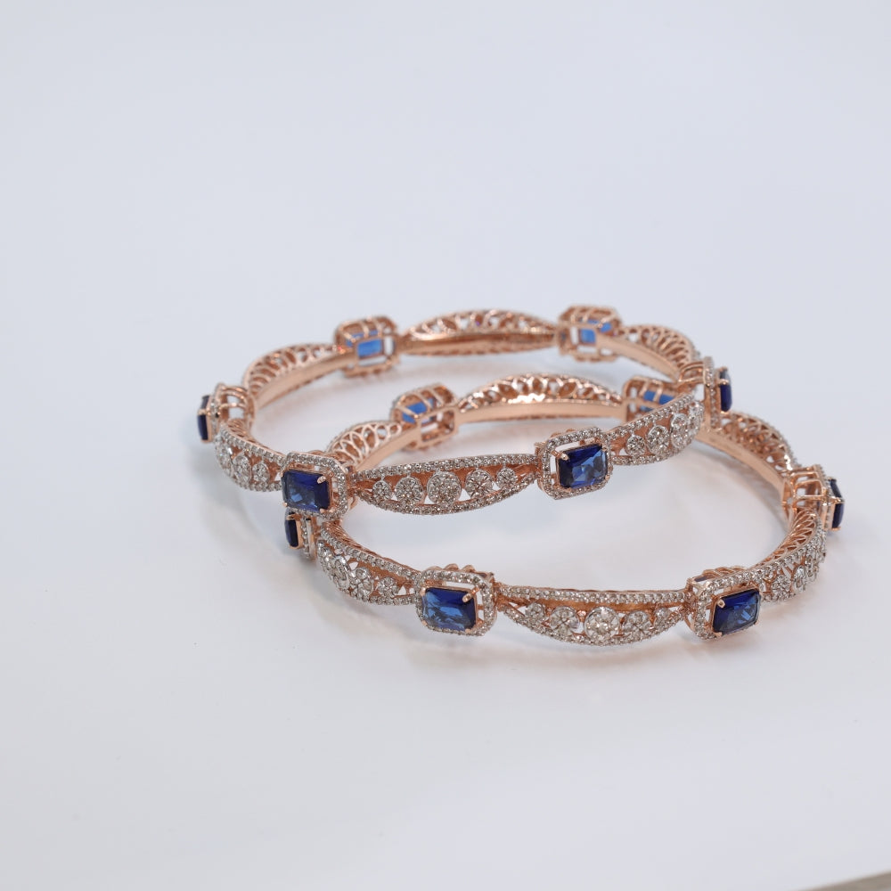 Timeless Blue Stone Bangle Set