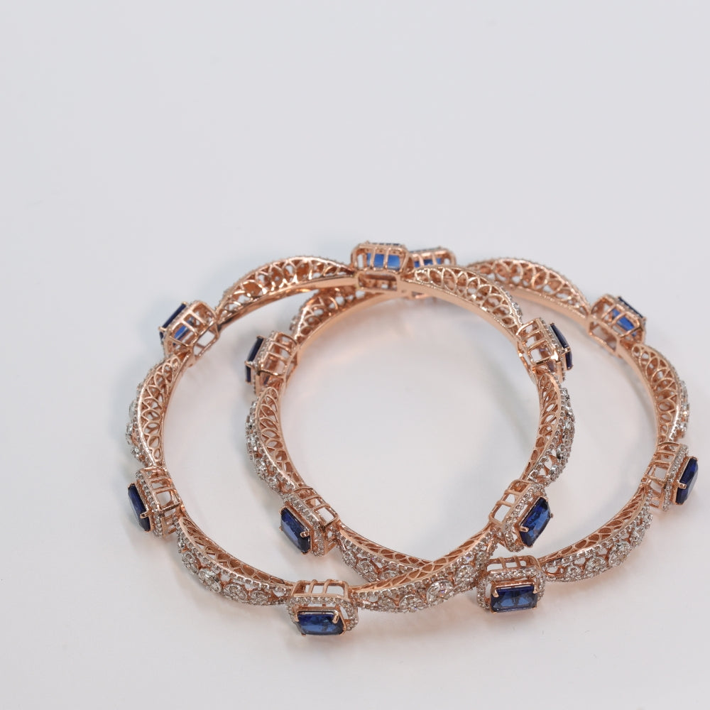 Timeless Blue Stone Bangle Set