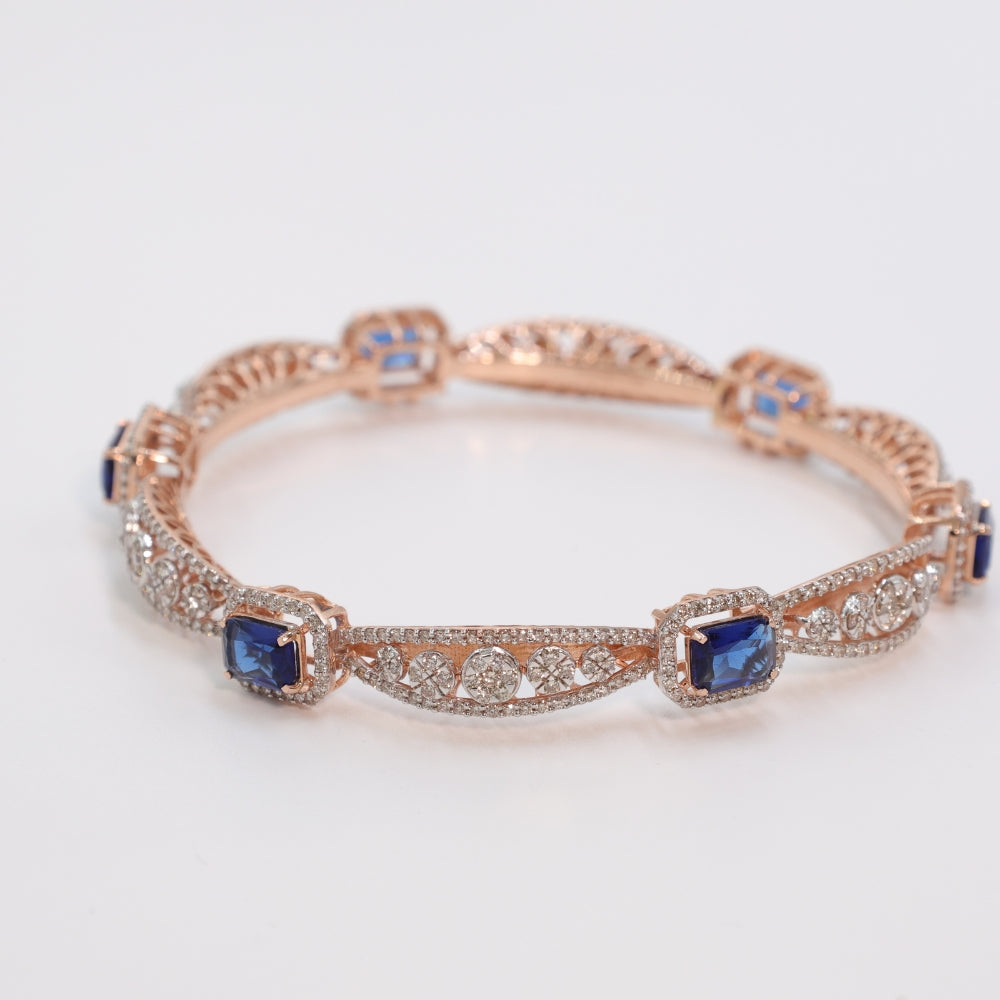 Timeless Blue Stone Bangle Set