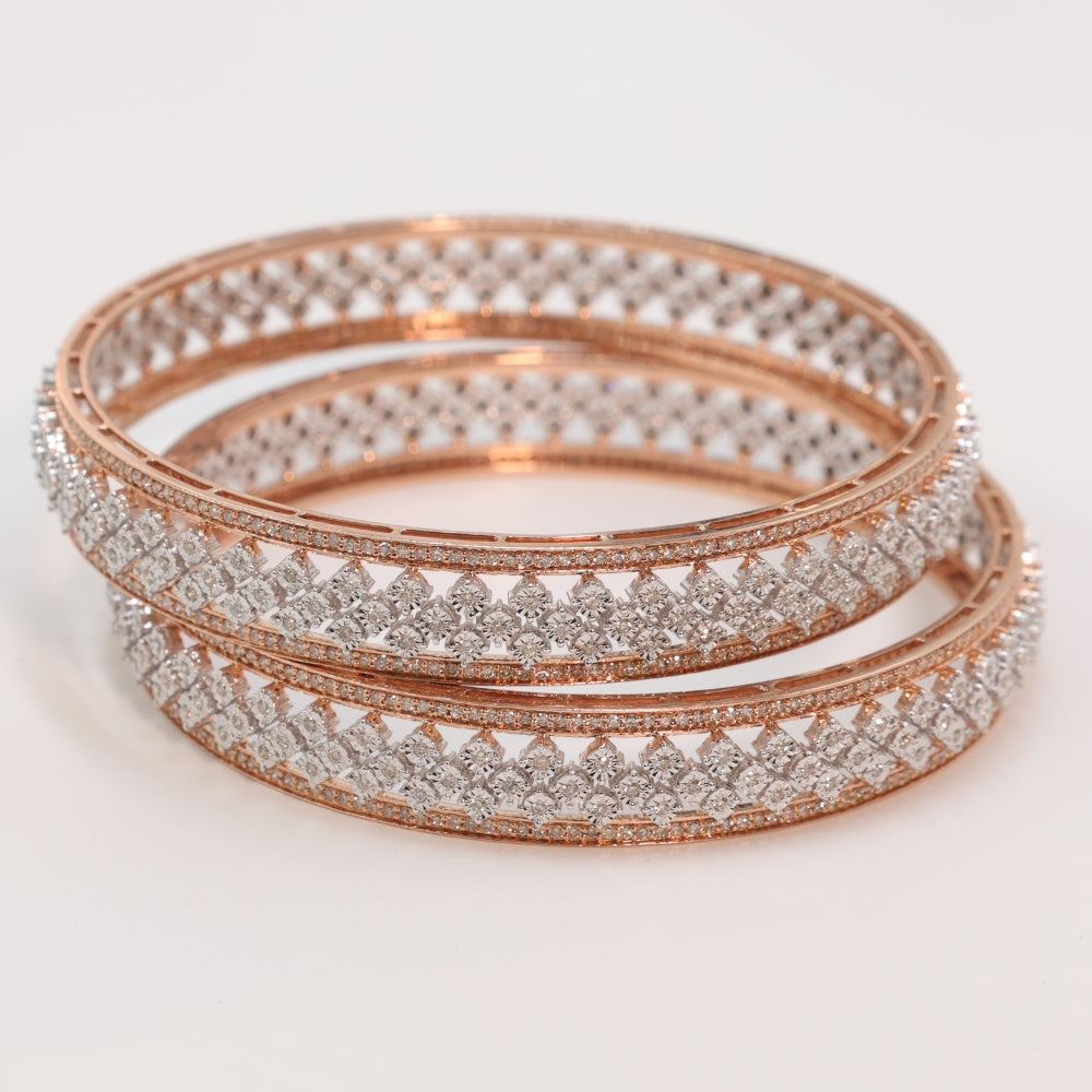 Luxurious Diamond Bangle Set