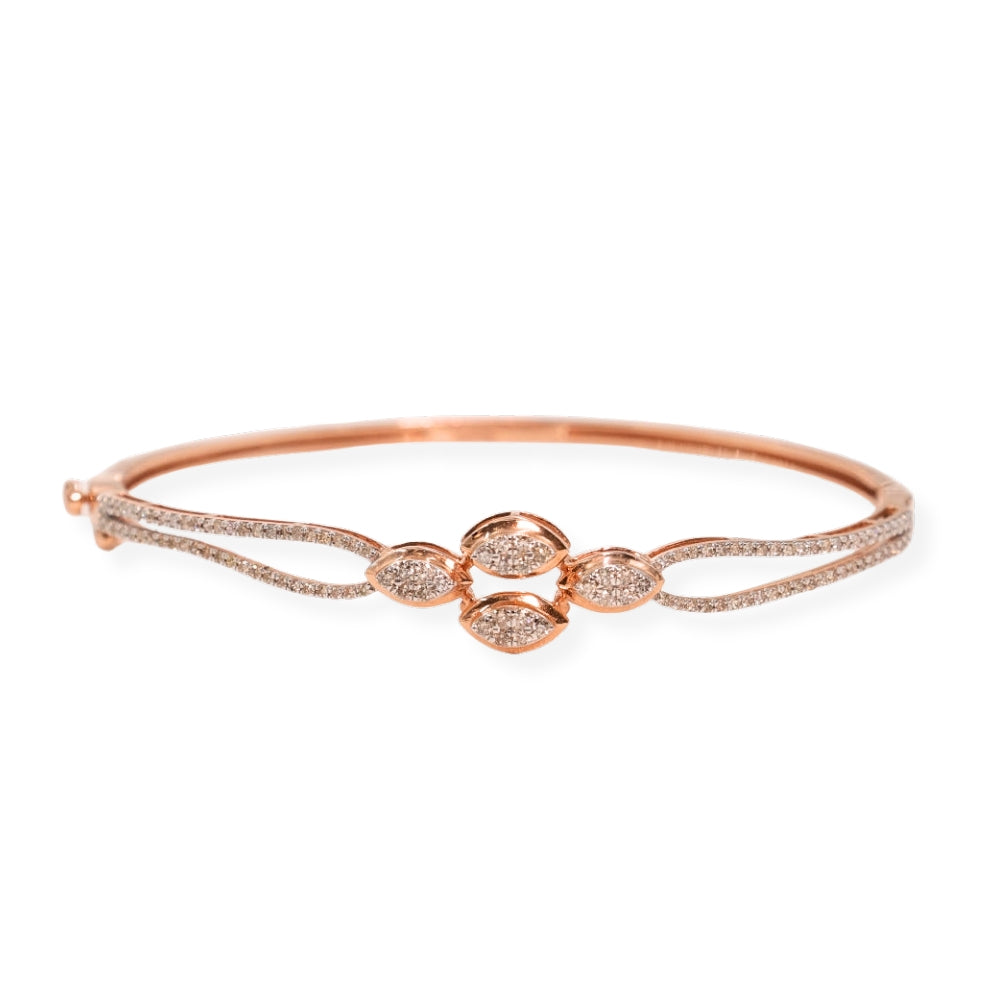 Luxurious Rose Gold Diamond Bracelet
